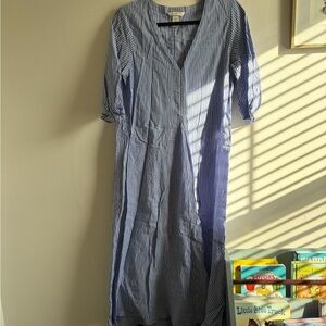 H&M Blue Striped Dress 100% cotton